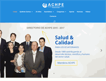Tablet Screenshot of achpe.org.ec